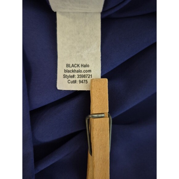 BLACK HALO Women's Dress Kensington Purple Knit Midi 3/4 Sleeve V Neck Size 10 - Picture 11 of 14